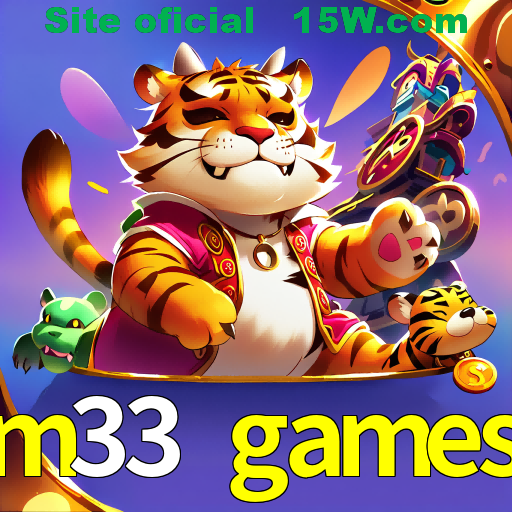 Imagem promocional da m33 games mostrando a plataforma e suas vantagens
